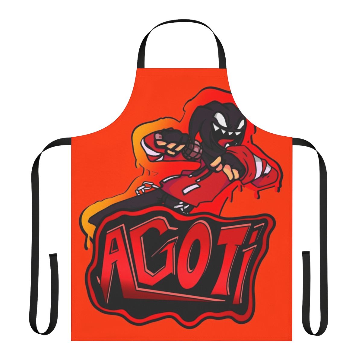 Agoti from Friday Night Funkin' mod design printed on a high-quality apron
