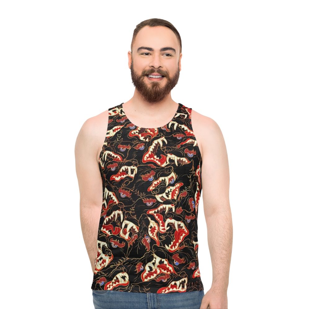 Ahamkara Unisex Wolf Tibetan Canine Tank Top