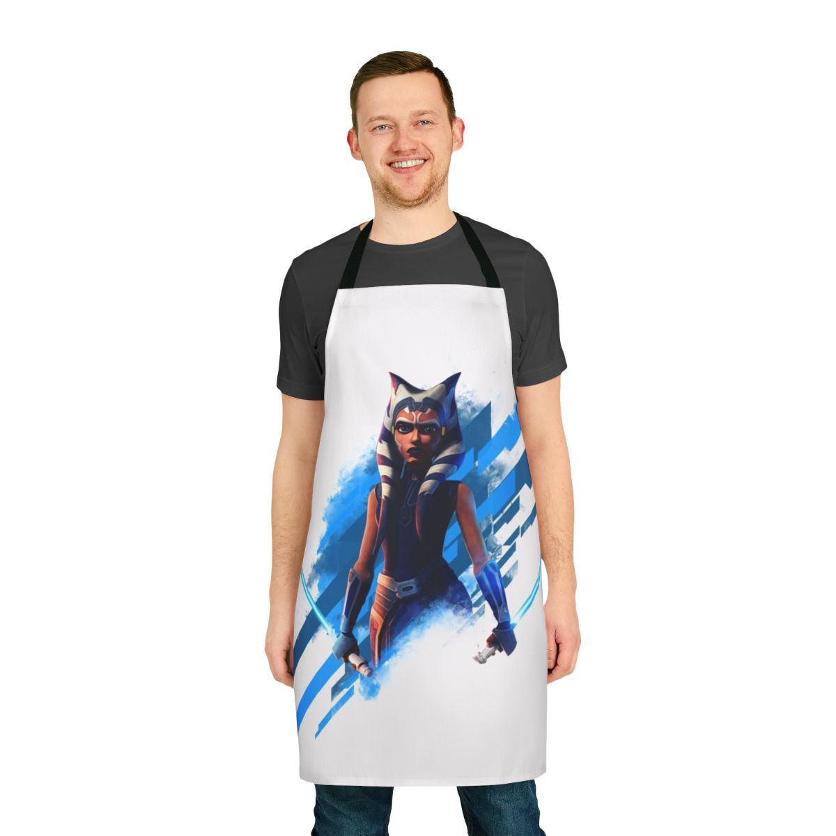 Ahsoka Tano-themed apron featuring the iconic Jedi character from Star Wars