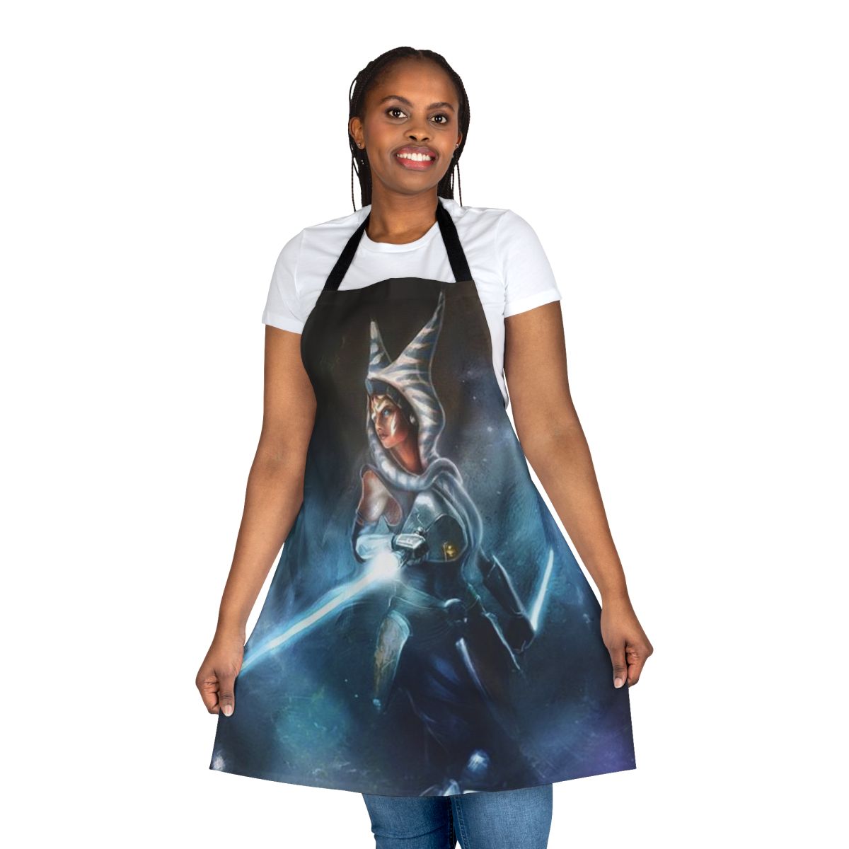 Ahsoka Tano Fulcrum-inspired apron with character art and design