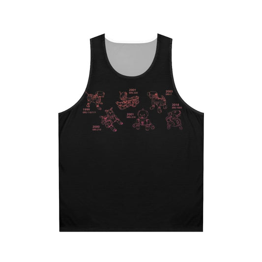 Aibo ERS robot dog sunset unisex tank top