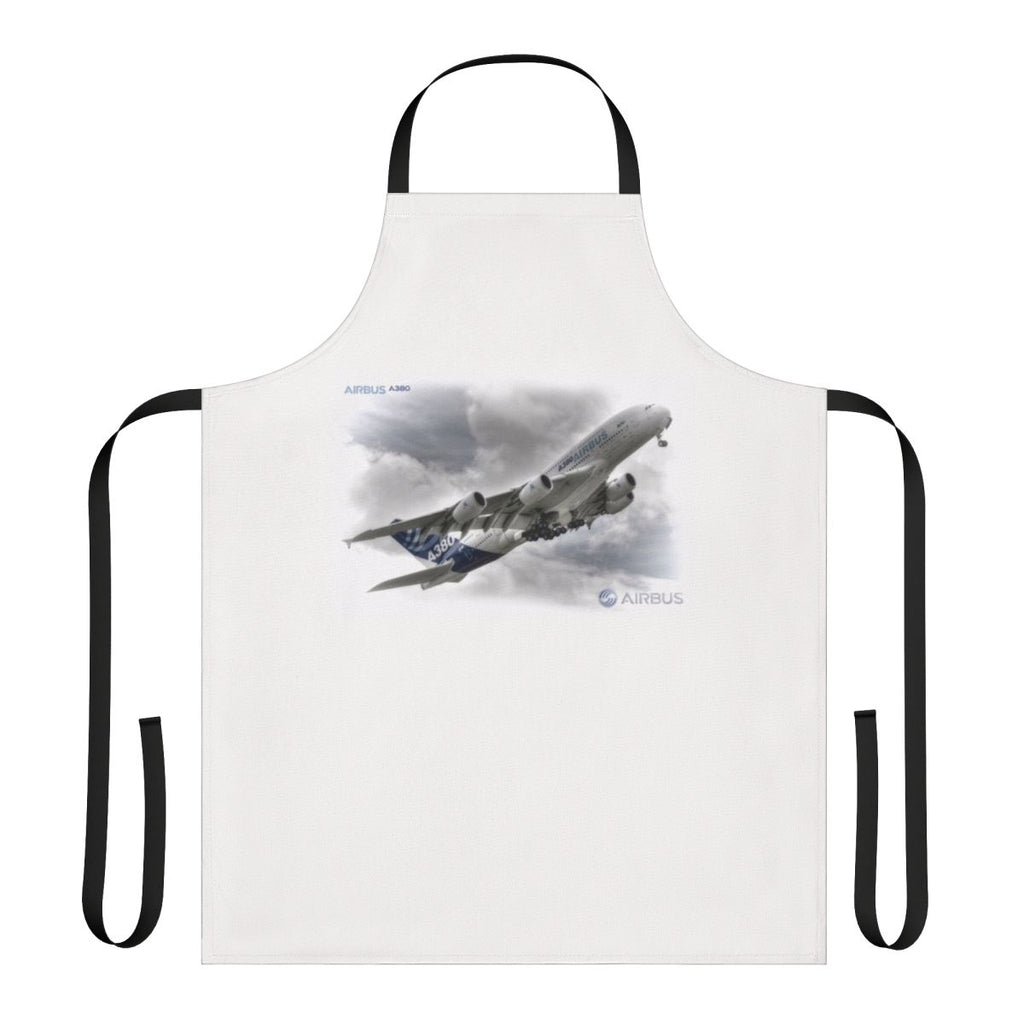 Airbus A380 inspired duvet cover, pillow, and apron for airplane enthusiasts