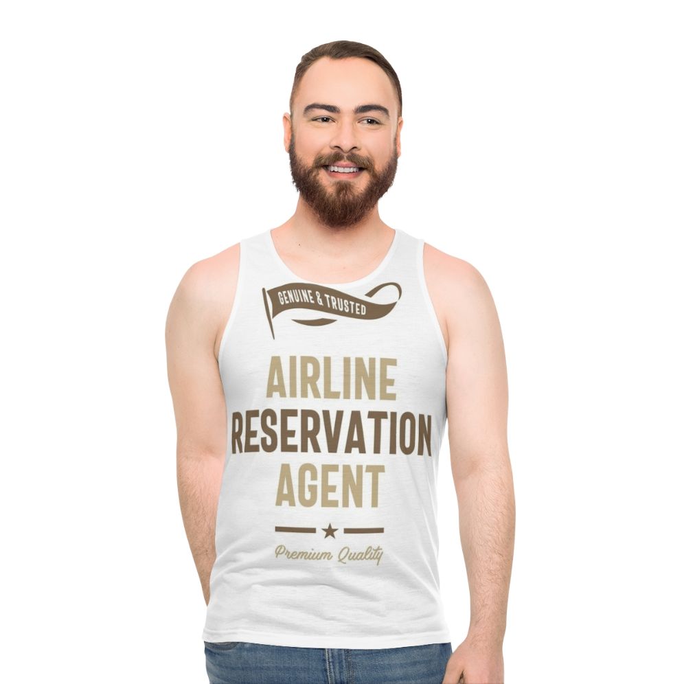 Airline Reservation Agent Unisex Tank Top