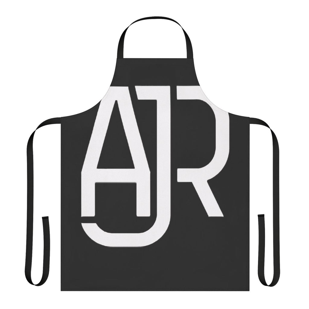AJR inspired white logo classic t-shirt apron with transparent background