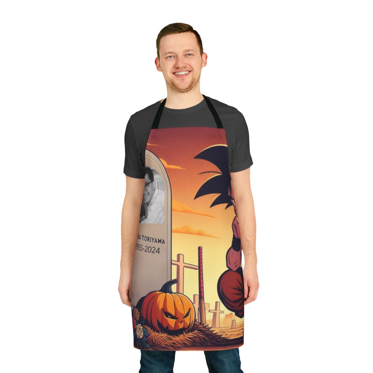 Akira Toriyama-inspired apron featuring iconic Dragon Ball characters