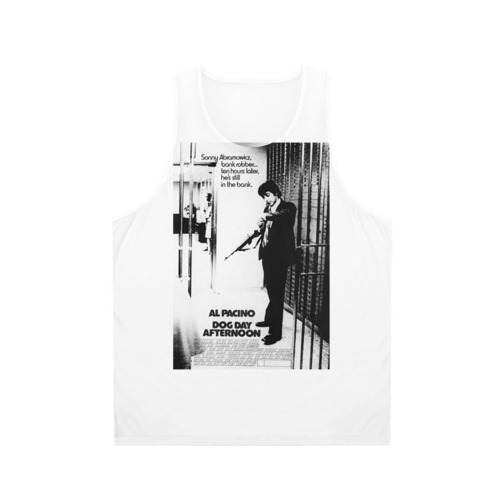 Unisex vintage-style tank top with Al Pacino and "Dog Day Afternoon" graphic