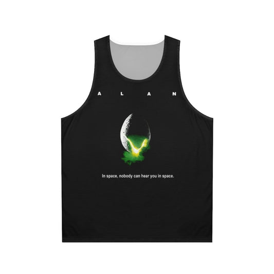 Unisex "Alan in Space" alien parody tank top