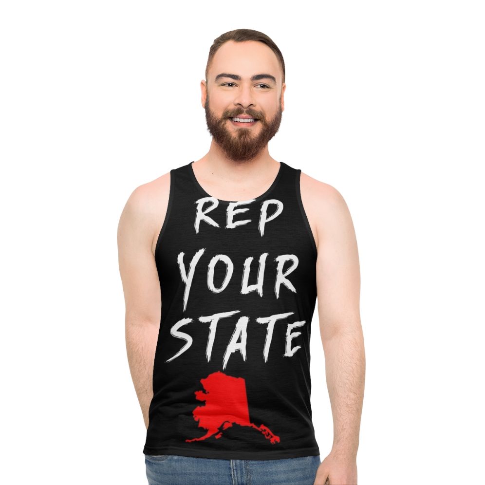 Unisex Alaska state pride tank top