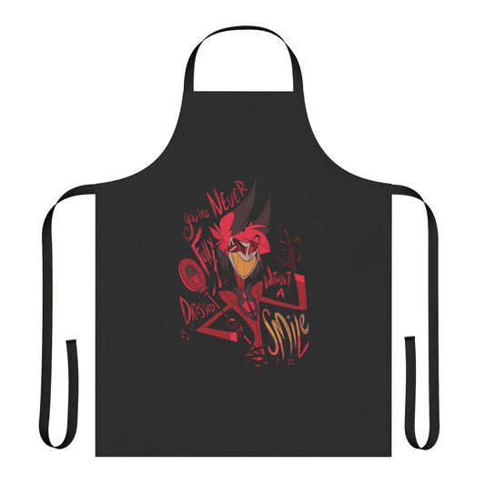 Hazbin Hotel Alastor Smile Apron featuring the radio demon Alastor
