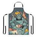 Fullmetal Alchemist-inspired apron featuring anime characters and alchemy symbolism