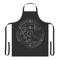 Weathered cotton apron with hand-drawn human transmutation circle design, a nod to the iconic Fullmetal Alchemist anime.