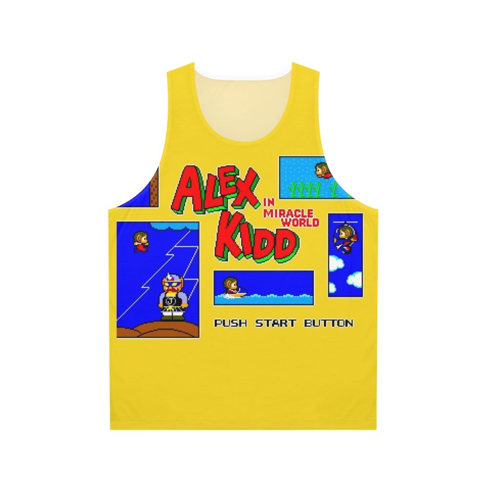 Unisex tank top featuring the classic Alex Kidd character from Sega Master System