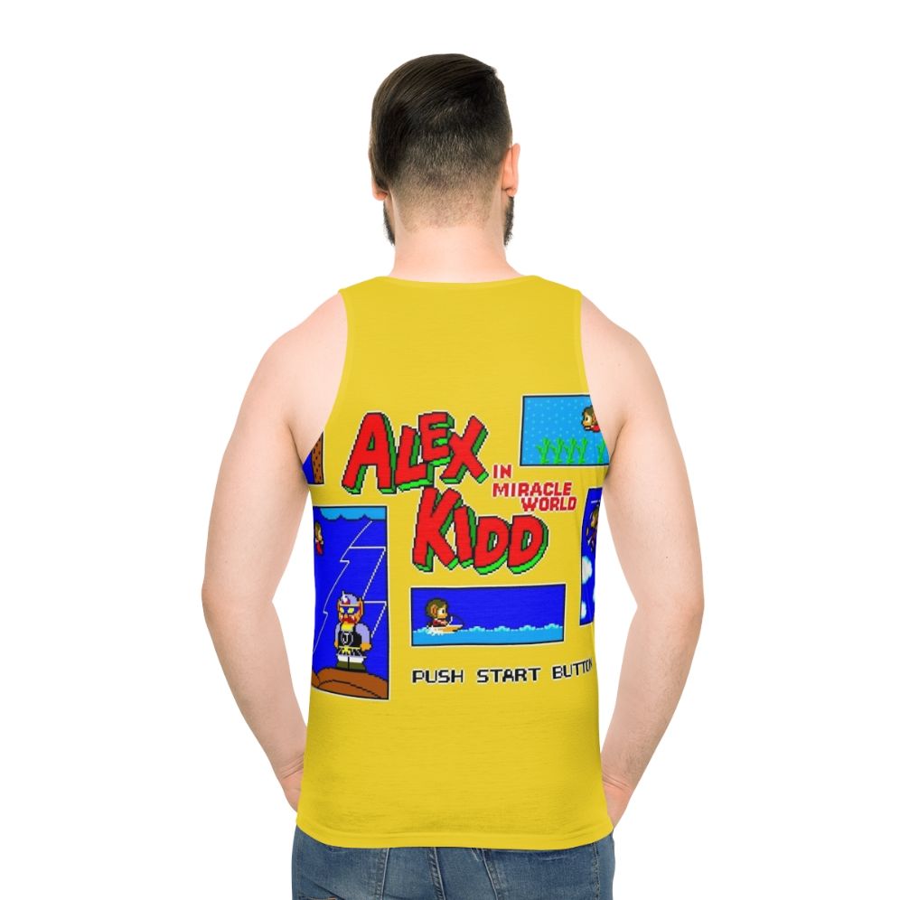 Unisex tank top featuring the classic Alex Kidd character from Sega Master System