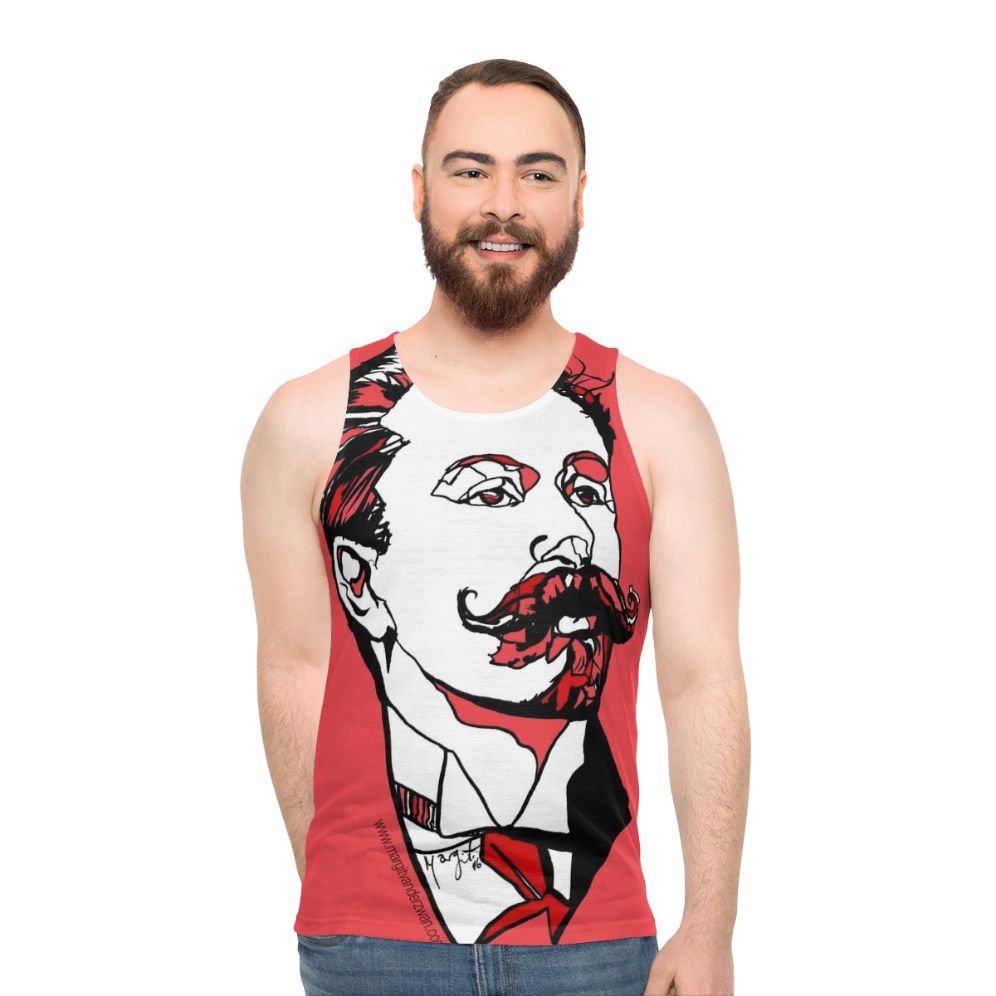 Unisex tank top featuring a portrait of Russian composer Alexander Scriabin