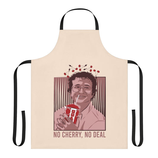 Alexei Smirnoff inspired apron featuring characters and elements from the popular TV series Stranger Things