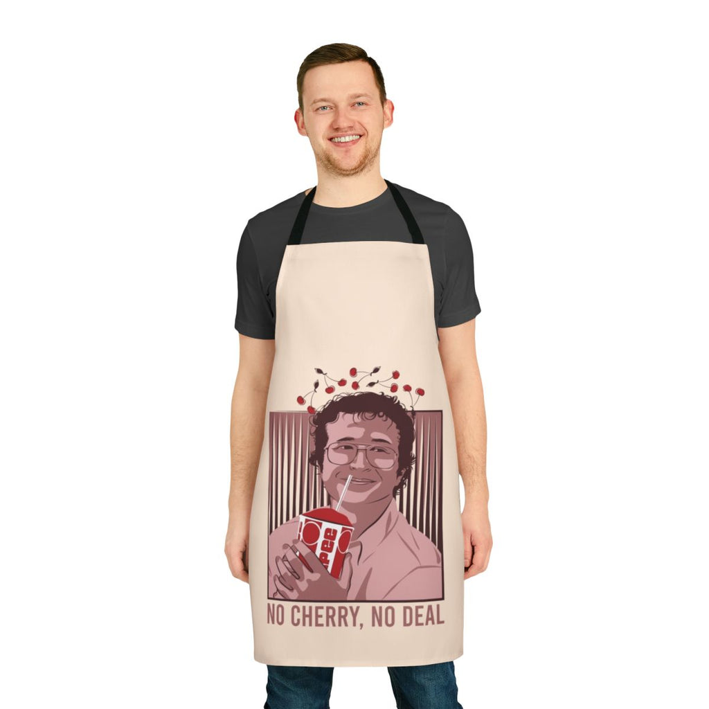 Alexei Smirnoff inspired apron featuring characters and elements from the popular TV series Stranger Things