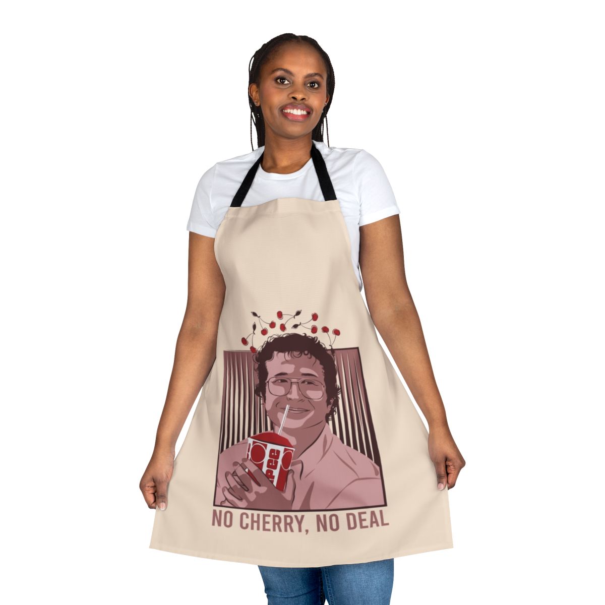 Alexei Smirnoff inspired apron featuring characters and elements from the popular TV series Stranger Things