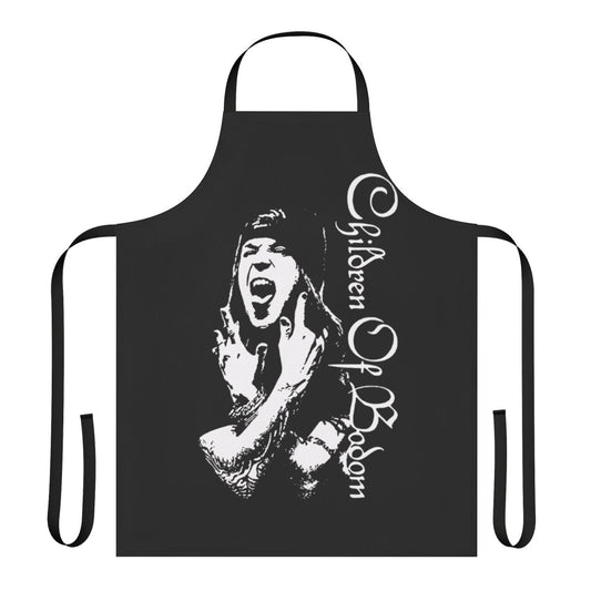 An apron featuring the logo and imagery of the Finnish heavy metal band Children of Bodom