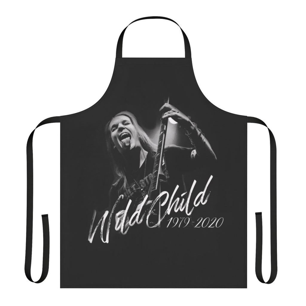Alexi Laiho tribute apron featuring a wild child rip design, honoring the legacy of the Children of Bodom frontman.