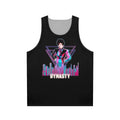 Alexis Colby unisex tank top with geometric 80s 90s design