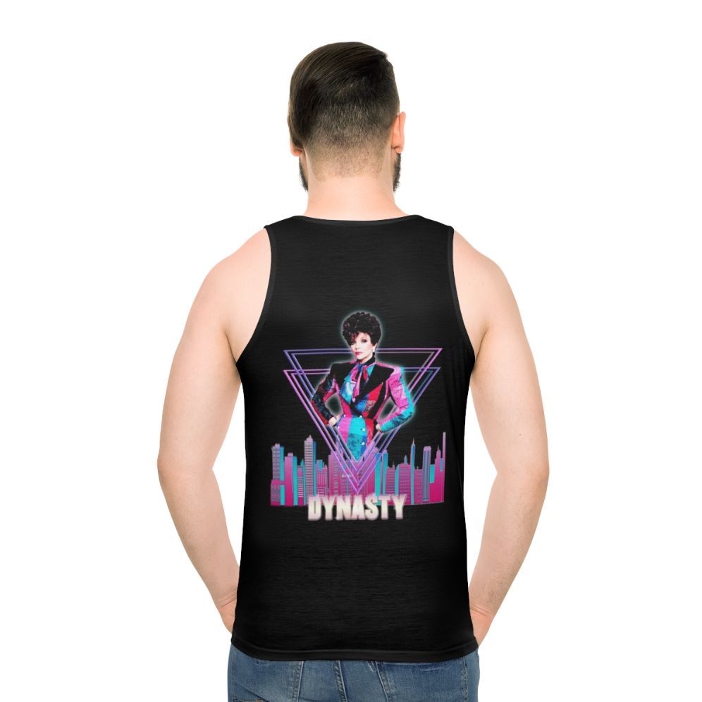Alexis Colby unisex tank top with geometric 80s 90s design