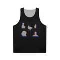 Alfred Hitchcock and Crow Unisex Tank Top