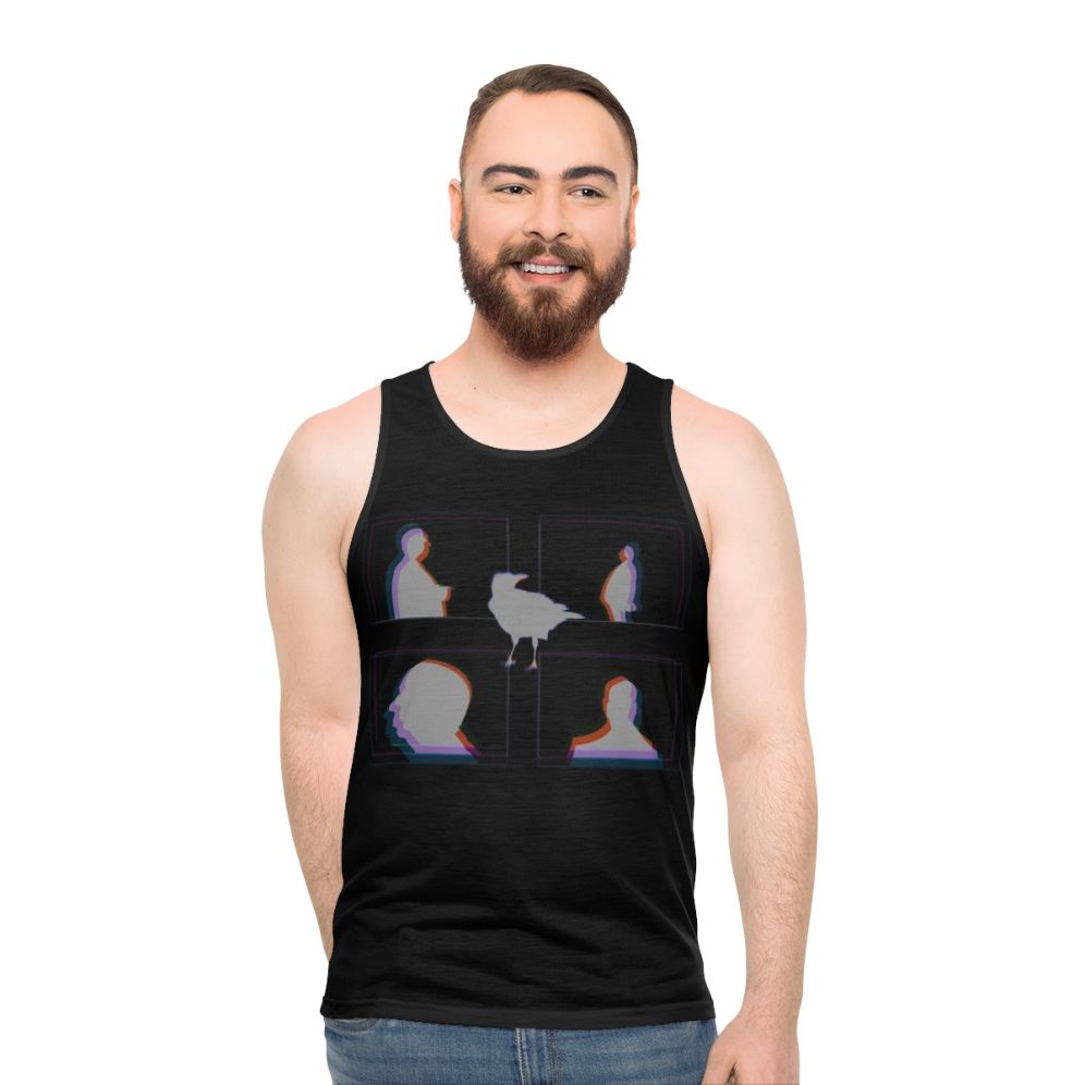 Alfred Hitchcock and Crow Unisex Tank Top