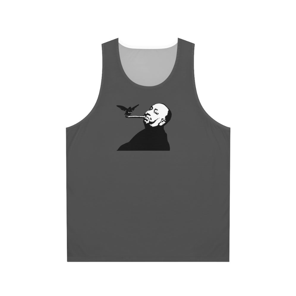 Alfred Hitchcock Bird Cigar Graphic Unisex Tank Top