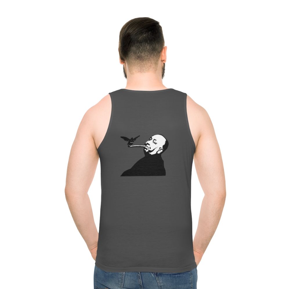 Alfred Hitchcock Bird Cigar Graphic Unisex Tank Top