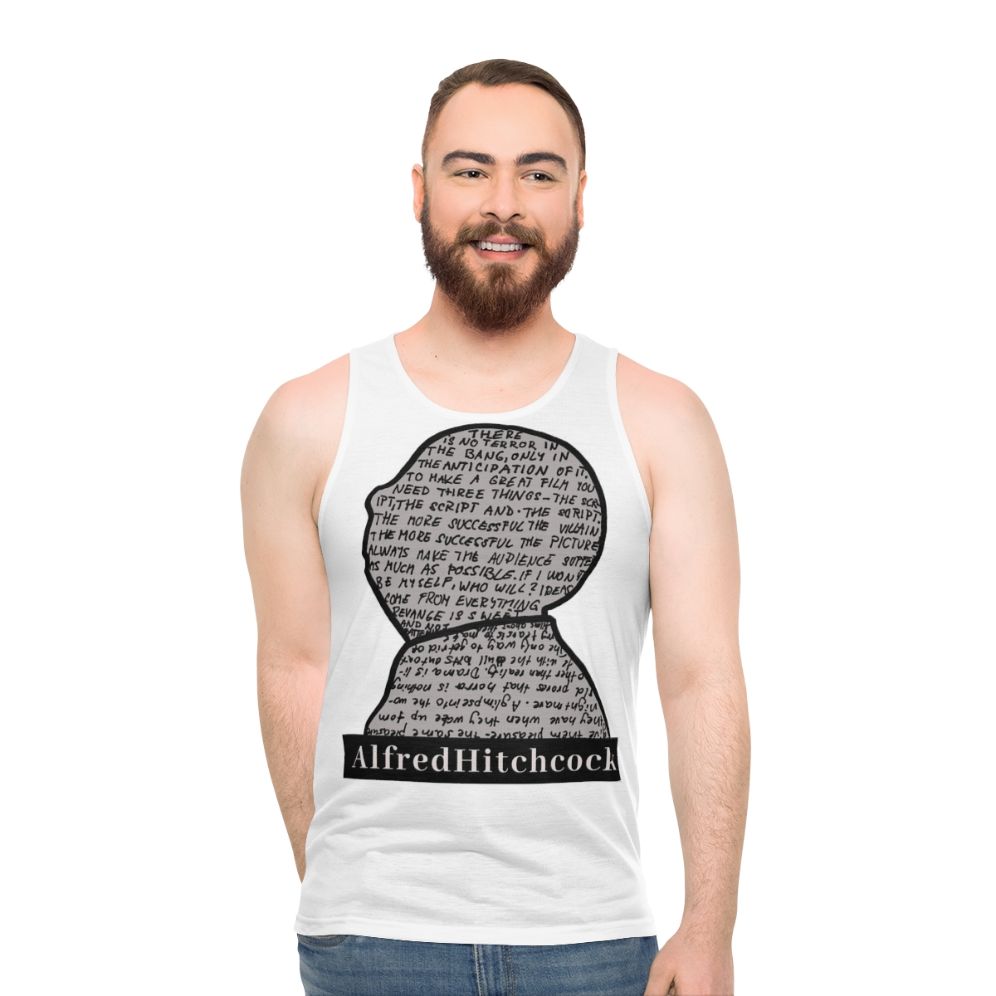 Alfred Hitchcock Grey Unisex Tank Top