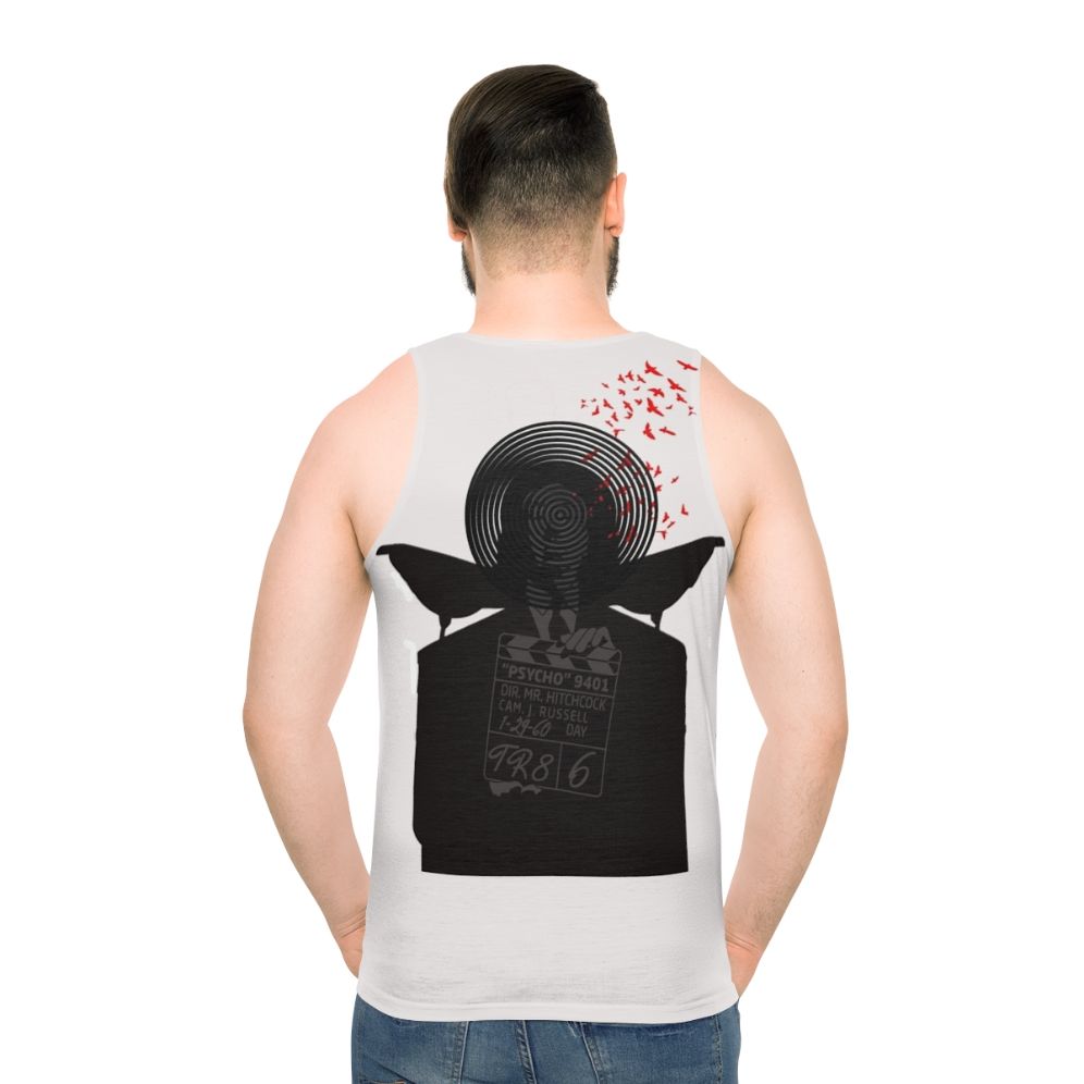 Alfred Hitchcock horror movie themed unisex tank top