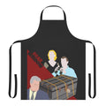 Alfred Hitchcock-inspired Rear Window apron featuring iconic movie elements