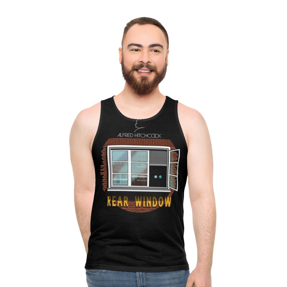 Alfred Hitchcock's "Rear Window" unisex tank top