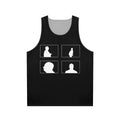 Alfred Hitchcock Unisex Tank Top with Fan Art Design