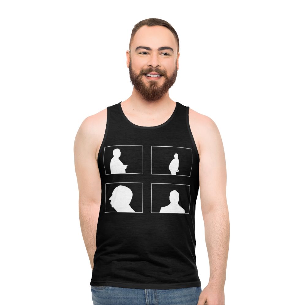Alfred Hitchcock Unisex Tank Top with Fan Art Design