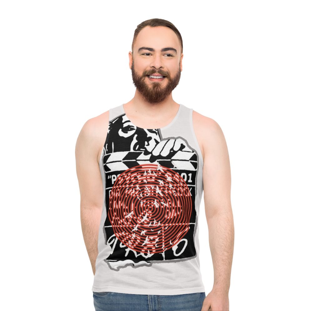 Alfred Hitchcock inspired unisex tank top