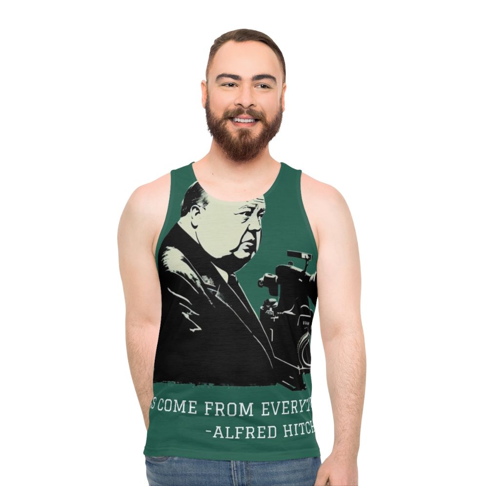 Alfred Hitchcock Illustration Unisex Tank Top