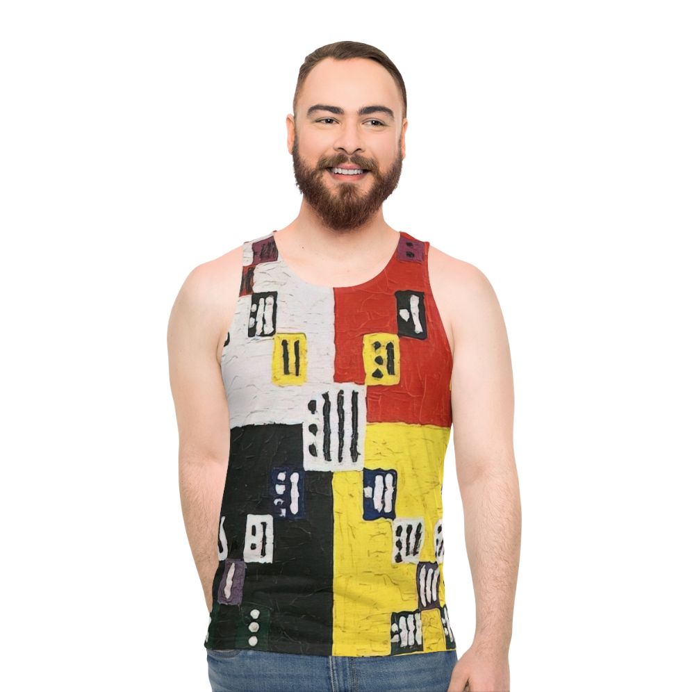 Alfred Jensen abstract geometric art unisex tank top