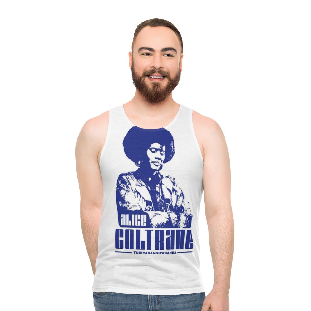 Alice Coltrane Cosmic Jazz Harp Player Unisex Tank Top