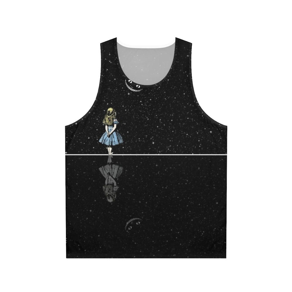 Alice in Wonderland Starry Night Galaxy Print Unisex Tank Top