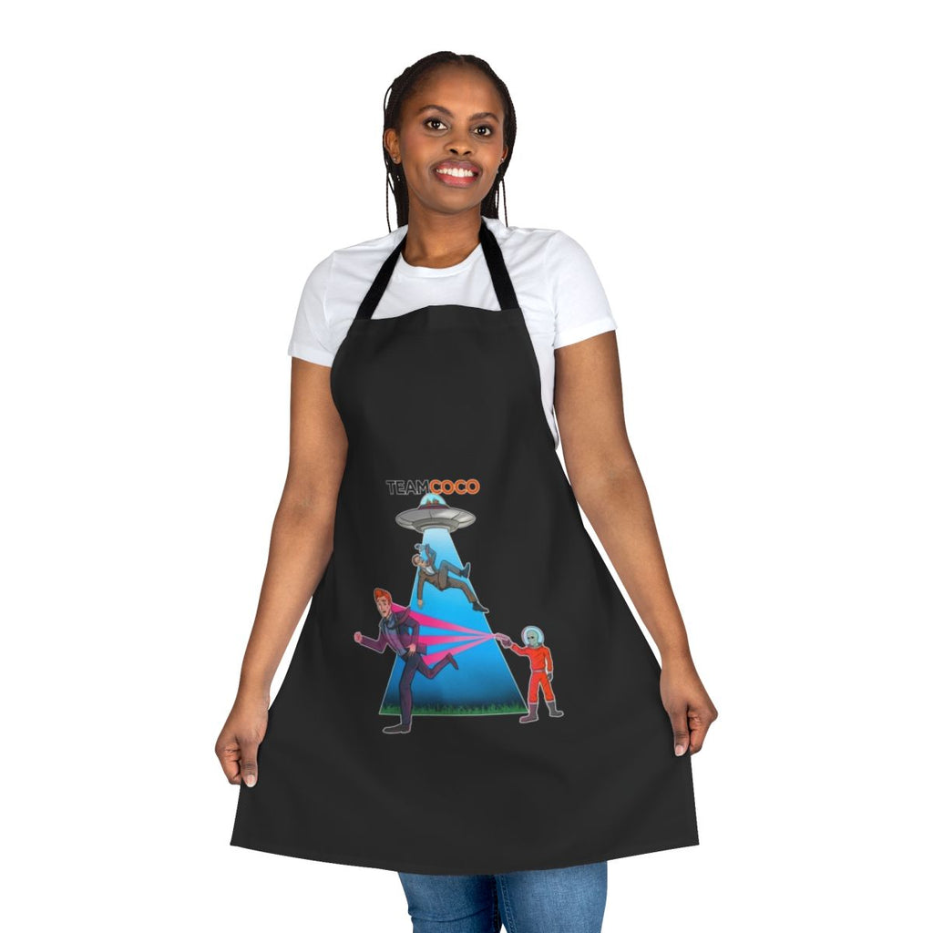 Alien Abduction Sticker Apron - Team Coco Inspired Sci-Fi Cooking Accessory