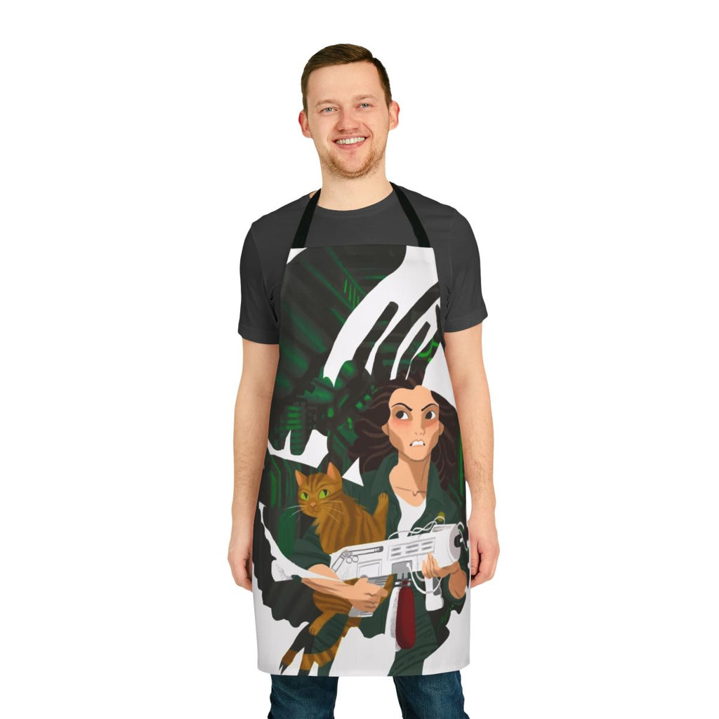 Alien-inspired 1979 movie apron featuring iconic imagery from the classic science fiction film