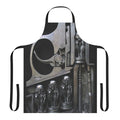 Stylized HR Giger inspired apron featuring an alien-like torso sculpture design