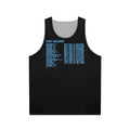 Alien inspired Roll Call unisex tank top