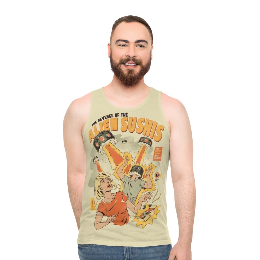 Alien Sushi Anime Style Unisex Tank Top