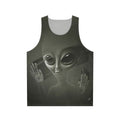 Alien Unisex Tank Top Featuring Cosmic Design