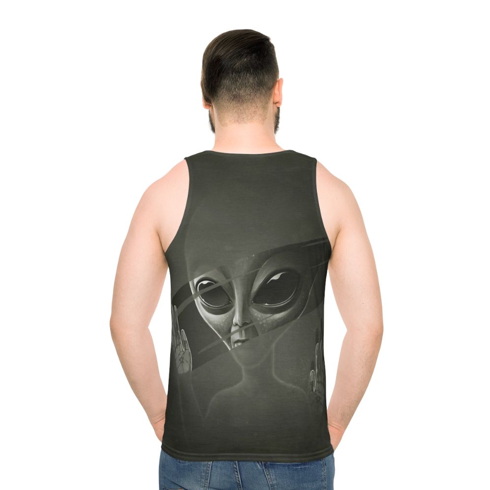 Alien Unisex Tank Top Featuring Cosmic Design