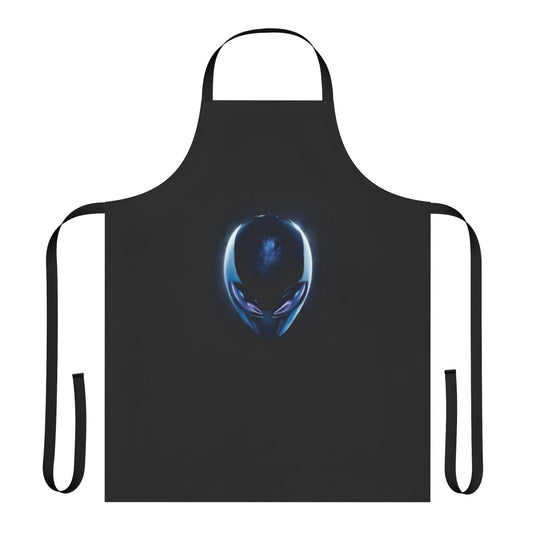 Alienware-inspired apron with Alienware symbol and laptop graphic