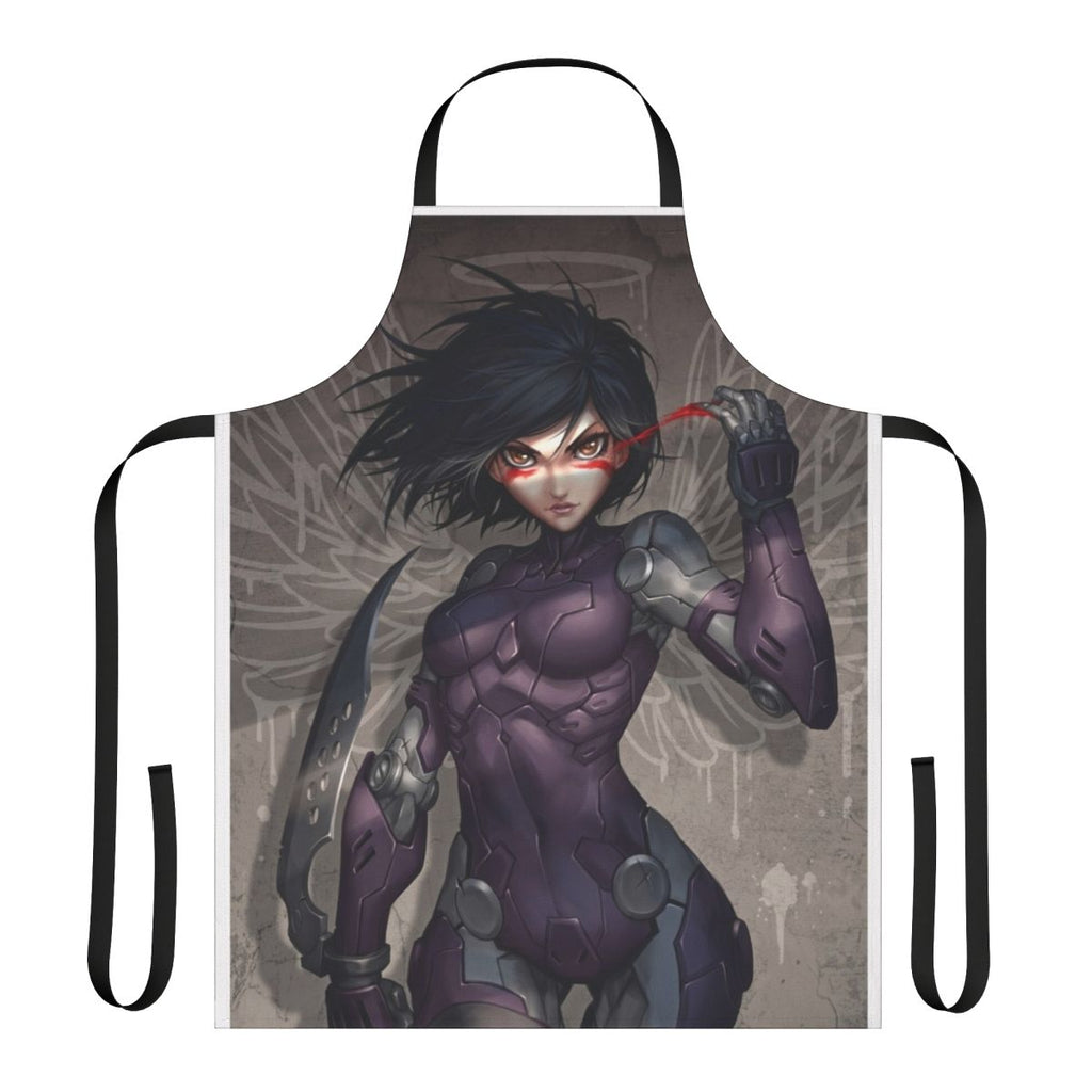 Alita-inspired apron featuring a unique design for cosplay and everyday cooking