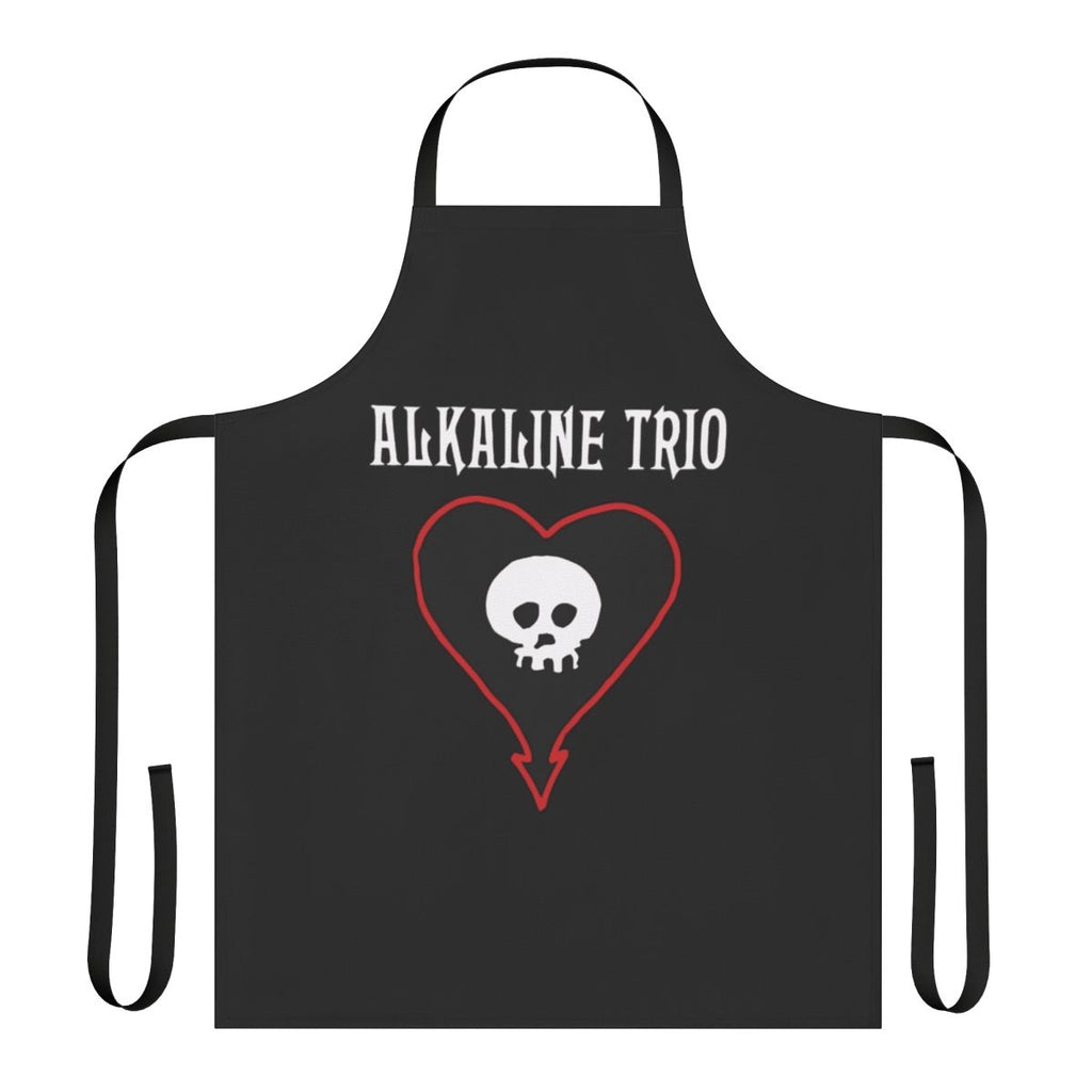 Alkaline Trio band logo printed on a high-quality apron for music fans